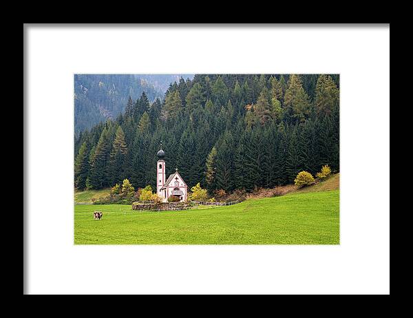 Italy Framed Print featuring the photograph The church of Saint John, Ranui, Chiesetta di san giovanni in R by Michalakis Ppalis