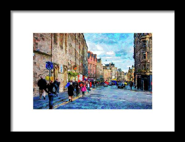City Of Edinburgh Framed Print featuring the digital art The City of Edinburgh by SnapHappy Photos
