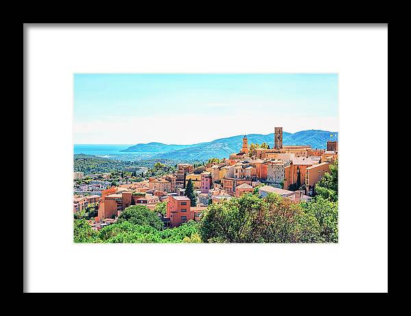 Alpes-maritimes Framed Print featuring the photograph The city of Grasse by Manjik Pictures