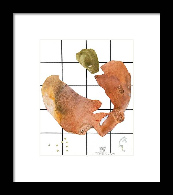 Cut Outs Framed Print featuring the mixed media The Claw by Hans Egil Saele