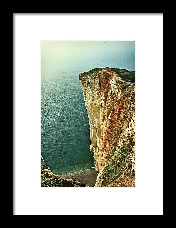 Cliffs At Deauville Framed Print featuring the photograph The Cliffs at Deauville by Susan Maxwell Schmidt