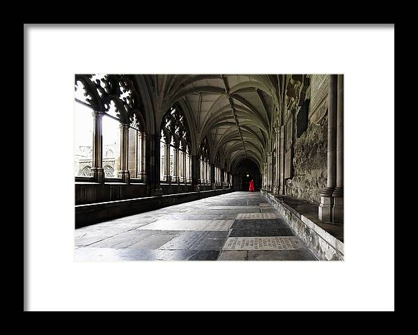 Arch Framed Print featuring the photograph The Cloisters of Westminster Abbey, London. by Hans Neleman