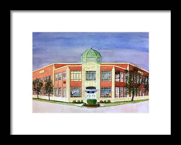 Architecture Framed Print featuring the painting the Coca Cola Bldg. by William Renzulli