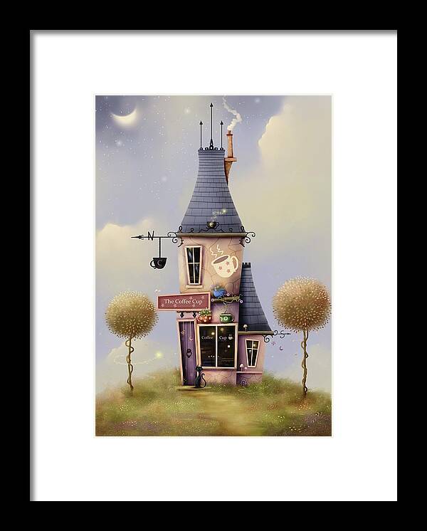 Fairy Framed Print featuring the painting The Coffee Cup by Joe Gilronan