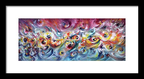 Cosmic Framed Print featuring the painting The Cosmic Dance by Harsh Malik