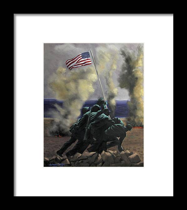 War Framed Print featuring the painting The Cost Of Freedom by Anthony Falbo