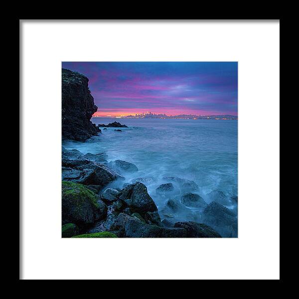  Framed Print featuring the pyrography The Cove by Louis Raphael