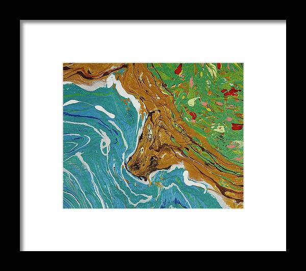 Acrylic Framed Print featuring the painting The Cove by Tessa Evette