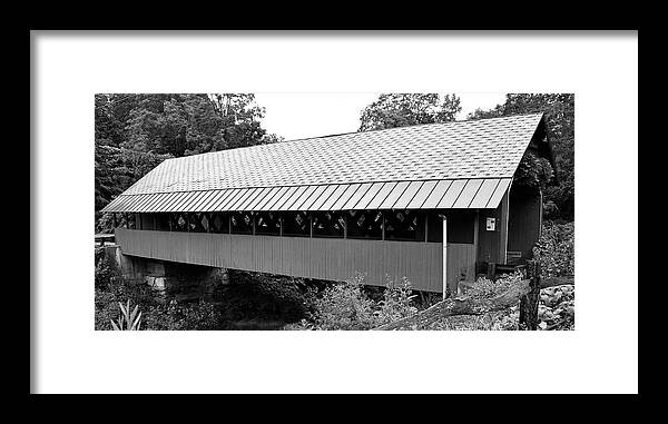 Brattleboro Framed Print featuring the photograph The Creamery Covered Bridge in Brattleboro, Vermont by Brendan Reals