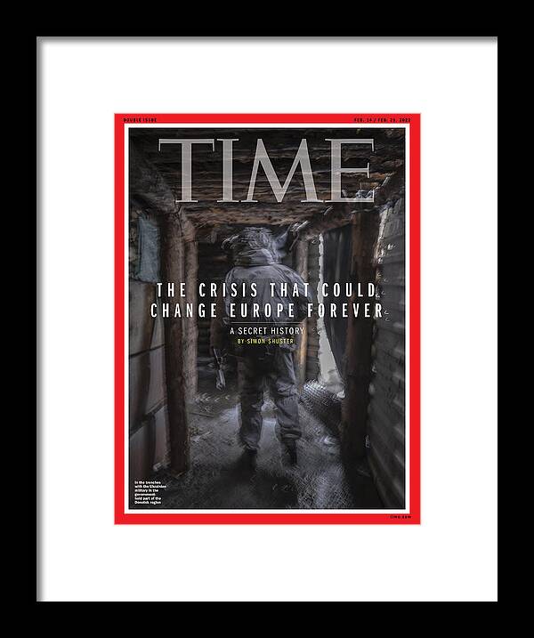 Time Magazine Framed Print featuring the photograph The Crisis That Could Change Europe Forever - Ukraine by Guillaume Binet - MYOP