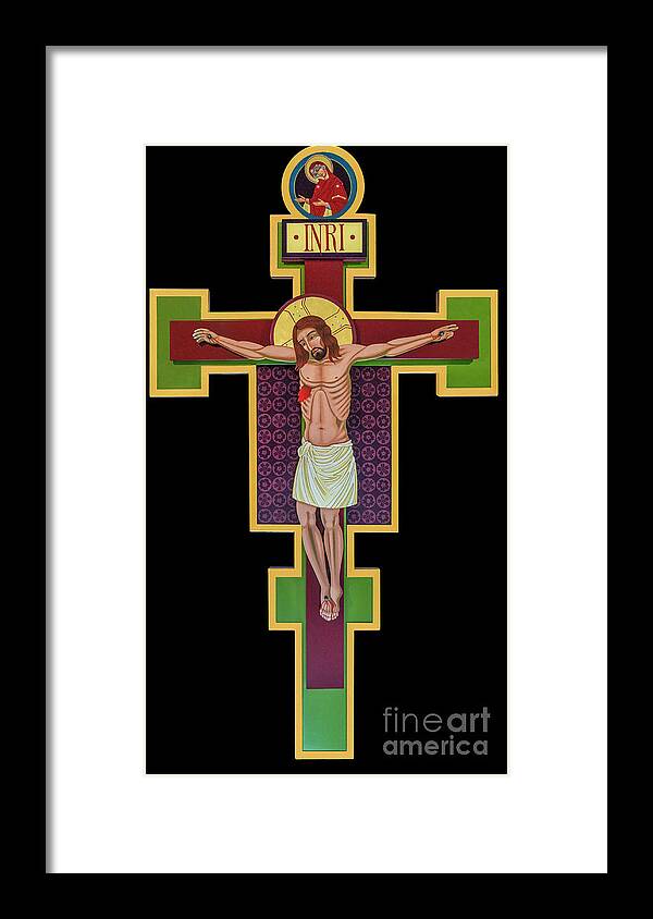 The Cross Of Life-the Flowering Cross Framed Print featuring the painting The Cross of Life-The Flowering Cross by William Hart McNichols