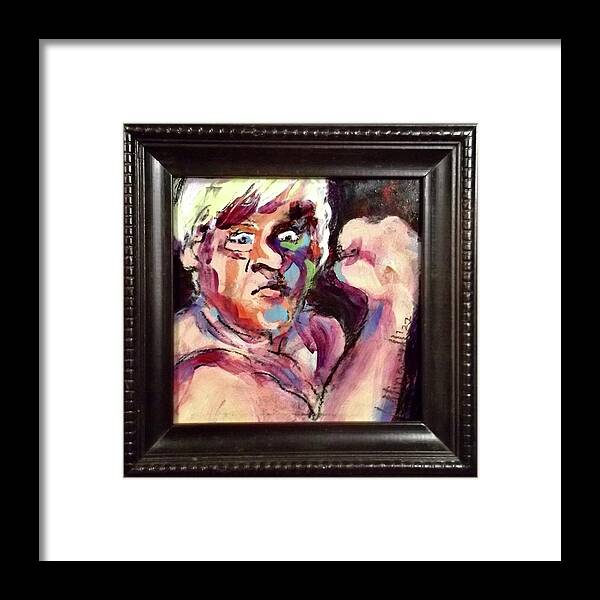 Painting Framed Print featuring the painting The Crusher by Les Leffingwell