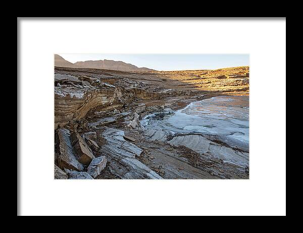 Stones Framed Print featuring the photograph The Dead Sea Surroundings by Dubi Roman