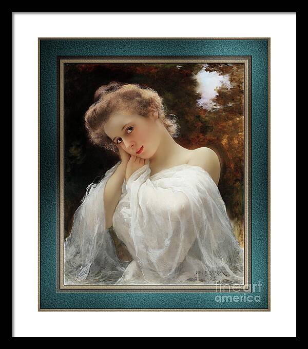 The Dreamer Framed Print featuring the painting The Dreamer by Louis Marie de Schryver Remastered Xzendor7 Fine Art Classical Reproductions by Rolando Burbon