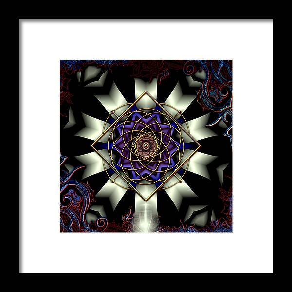 Kaleidoscope Framed Print featuring the digital art The Drowning Pool by Michael Damiani