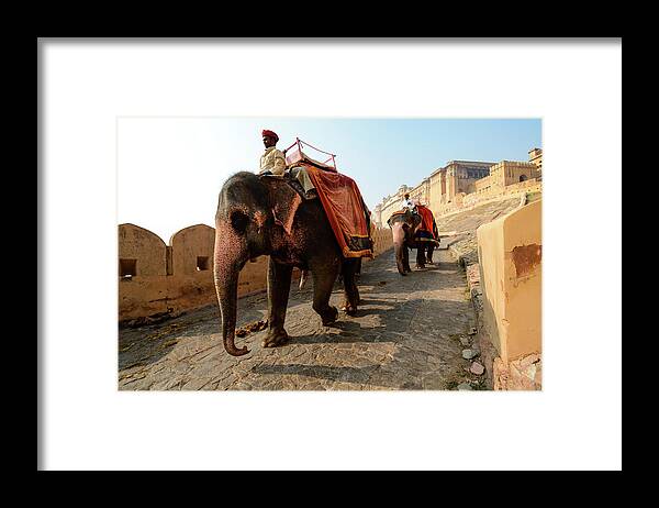 India Framed Print featuring the photograph Kingdom Come. - Amber Palace, Rajasthan, India by Earth And Spirit