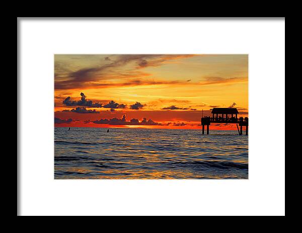 End Framed Print featuring the digital art The End of a Gulf Day by Linda Ritlinger