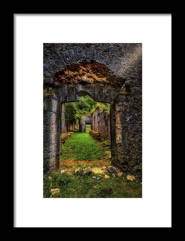 Collapse Framed Print featuring the photograph The entrance to the Royal Factory of Arms by Micah Offman