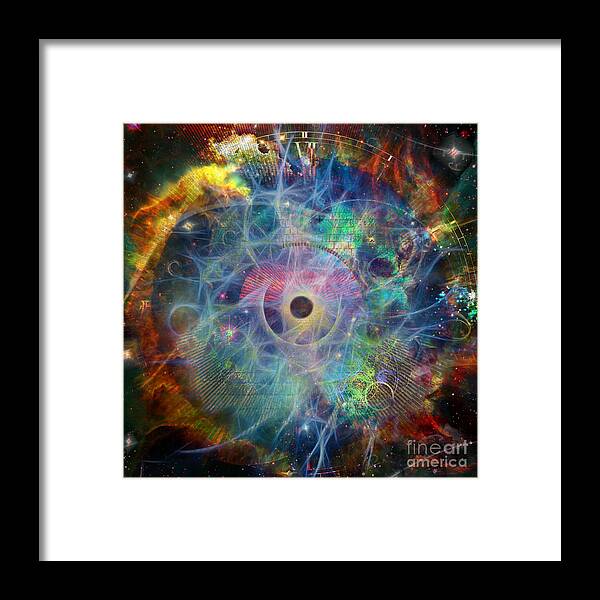 Space Framed Print featuring the digital art The Eye of Time by Bruce Rolff