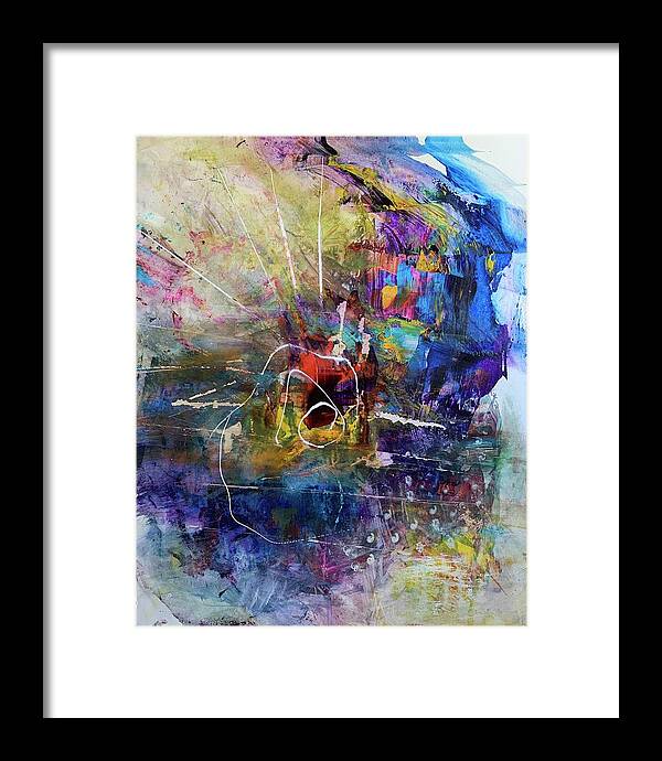 Abstract Art Framed Print featuring the painting The Fall That Asked For Always by Rodney Frederickson