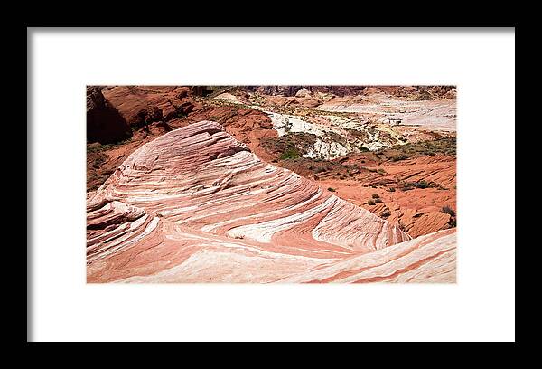 The Wave Framed Print featuring the photograph The fire wave in valley of Fire State Park by Jean-Luc Farges