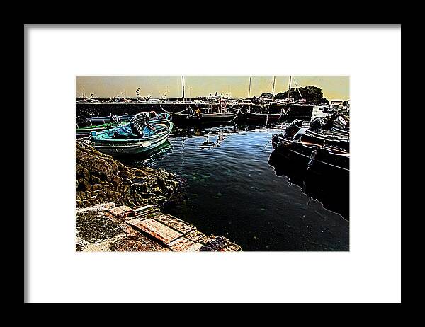 Rowboat Framed Print featuring the photograph The fisherman and his boat by Al Fio Bonina