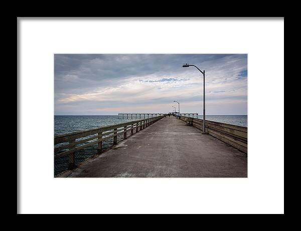 Point Loma Framed Print featuring the photograph The Fishing Pier in Ocean Beach 02 by Jon Bilous