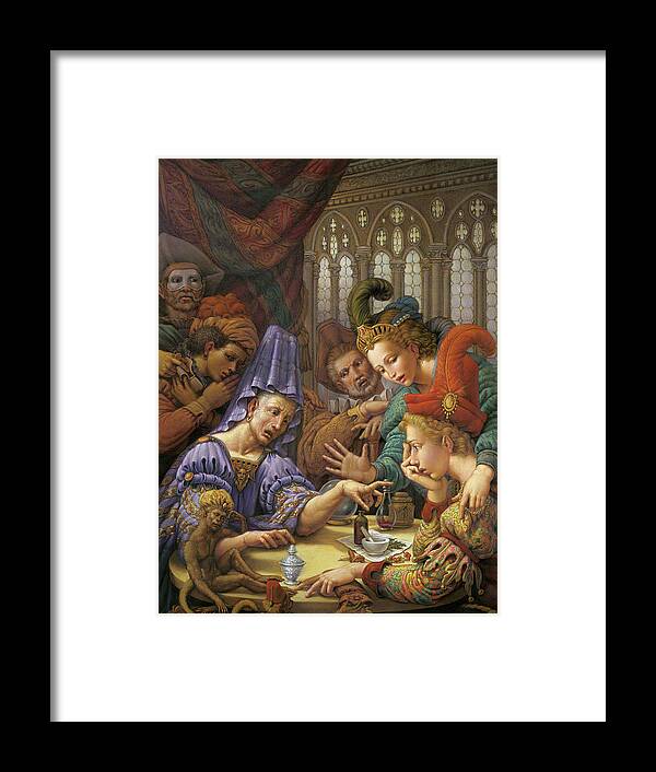 Fortune Teller Framed Print featuring the pastel The Fortune Teller by Kurt Wenner