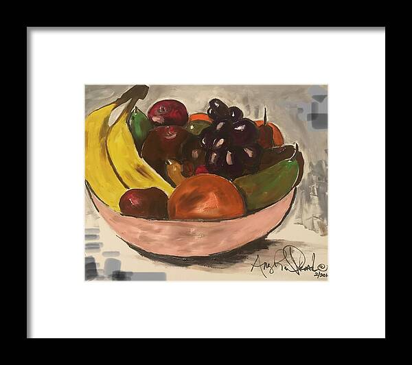  Framed Print featuring the painting The Fruit by Angie ONeal