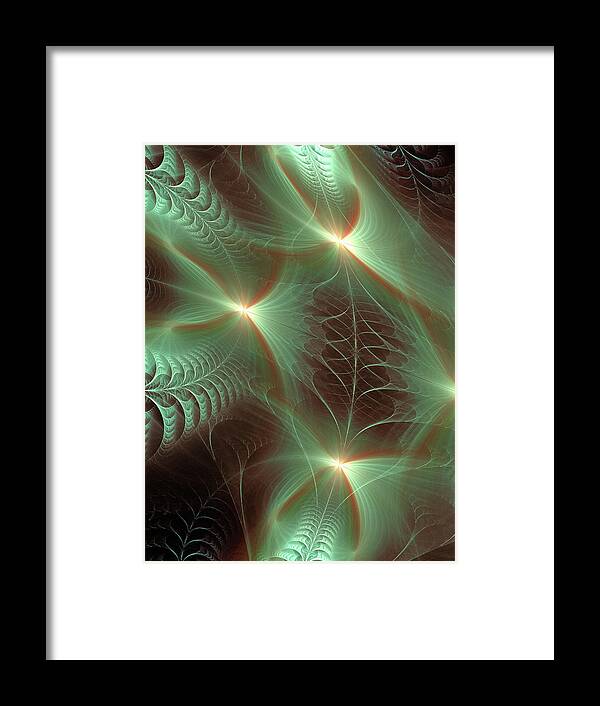 1. Fractal Framed Print featuring the digital art The Garden #4 by Mary Ann Benoit