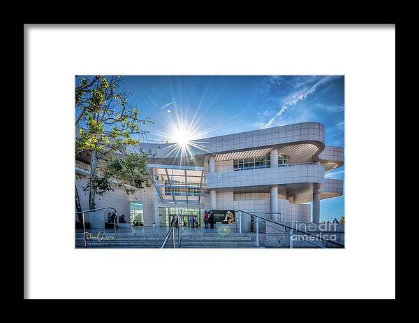 Brentwood Framed Print featuring the photograph The Getty's Museum Entrance by David Levin