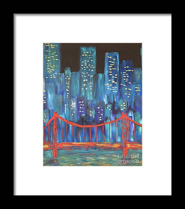 Cities Framed Print featuring the painting The Golden Gate by Debora Sanders