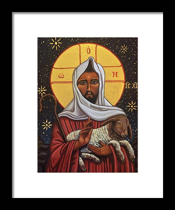  Framed Print featuring the painting The Good Shepherd by Kelly Latimore