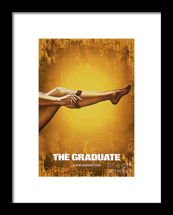 Movie Poster Framed Print featuring the digital art The Graduate by Bo Kev