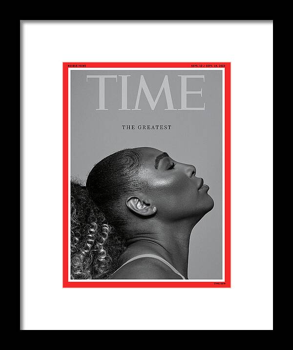 The Greatest Framed Print featuring the photograph The Greatest - Serena Williams by Photograph by Paola Kudacki for TIME