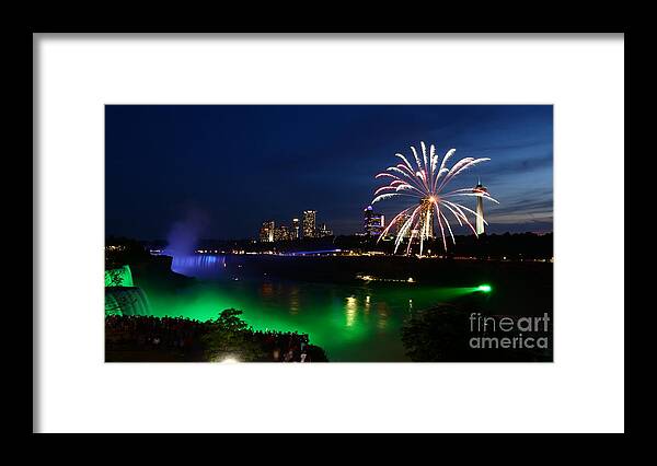 Colorful Loud Smoky Framed Print featuring the photograph The Green of Niagara Falls by Tony Lee