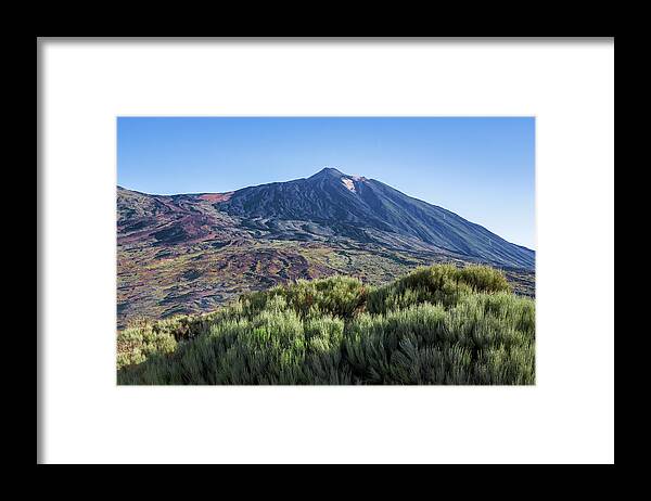 Mountains Framed Print featuring the photograph Green side of Mount Teide by Sun Travels