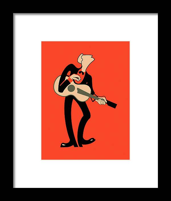 Guitar Framed Print featuring the photograph The Guitarist by Mark Rogan