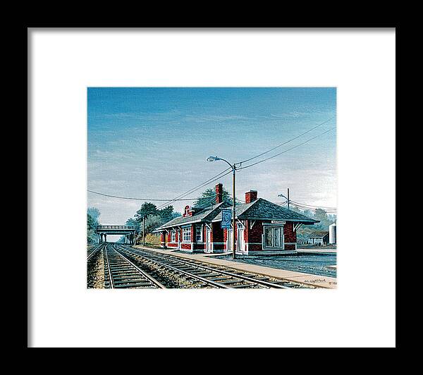 Architectural Landscape Framed Print featuring the painting The Harry S Truman Depot by George Lightfoot