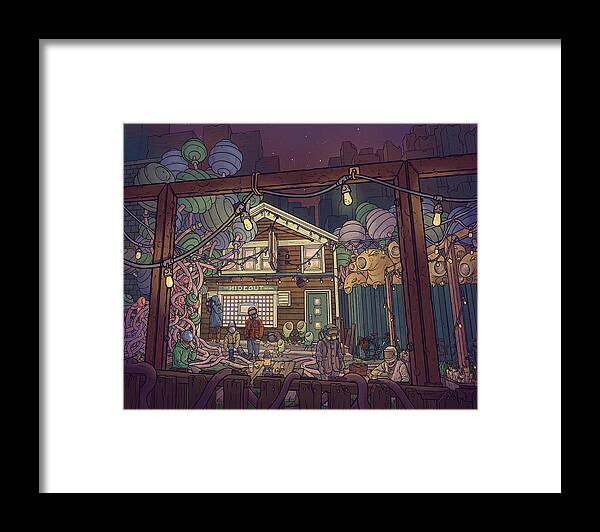 Chicago Framed Print featuring the digital art The Hideout by EvanArt - Evan Miller