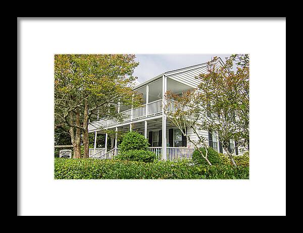 Langdon House Framed Print featuring the photograph The Historic Langdon House - Beaufort North Carolina by Bob Decker