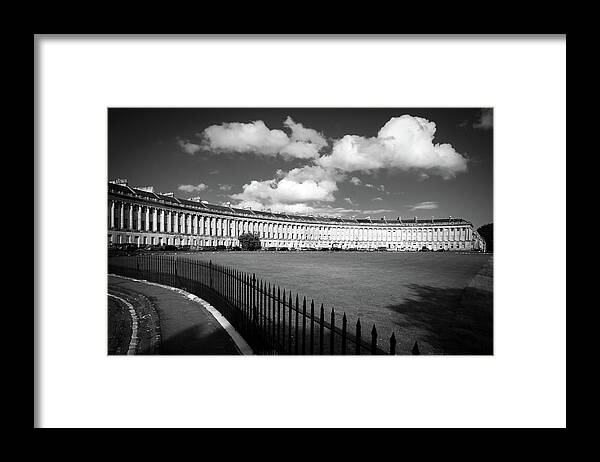 Bath Framed Print featuring the photograph The historic Royal Crescent, Bath, UK by Seeables Visual Arts