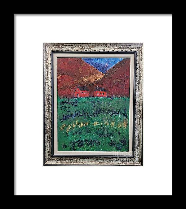  Framed Print featuring the painting The Homestead on the Hill by Mark SanSouci
