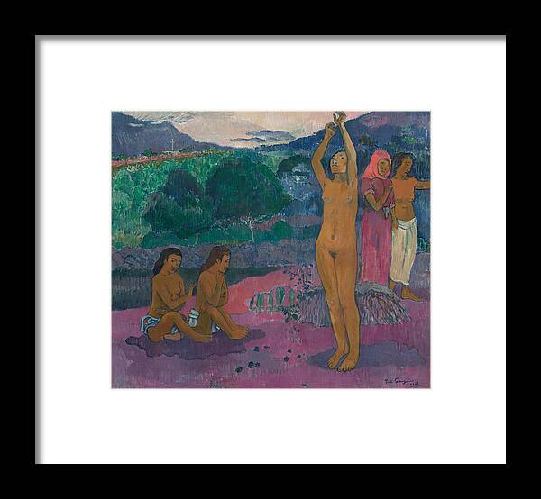  Framed Print featuring the painting The Invocation by Paul Gauguin