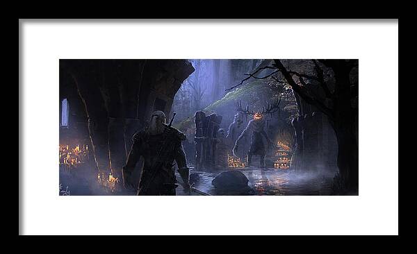 Monster Framed Print featuring the painting The Jack-o'-Leshen by Joseph Feely