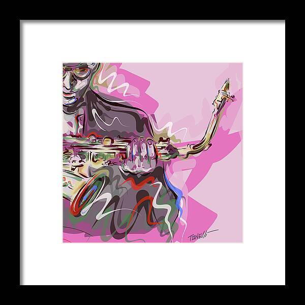 Jazz Framed Print featuring the painting The Jazz Man by Mark Tonelli