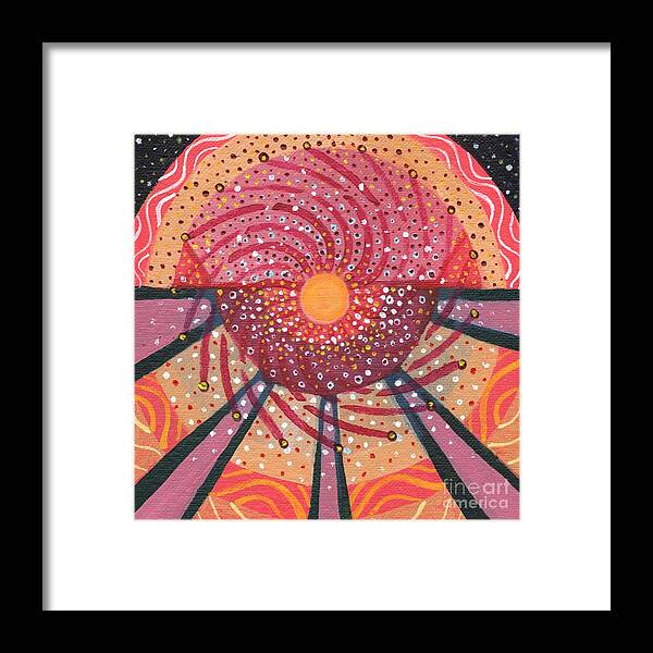 The Joy Of Design Lxiv Part 2 By Helena Tiainen Framed Print featuring the painting The Joy of Design LXIV Part 2 by Helena Tiainen