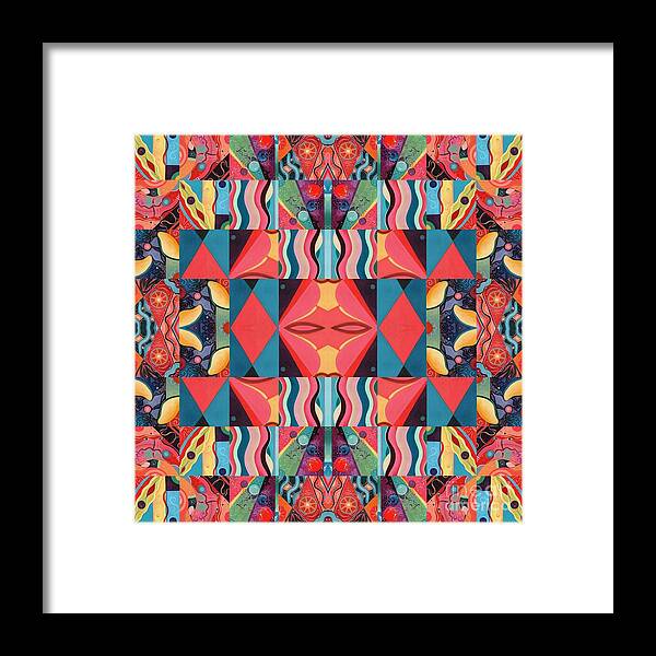The Joy Of Design Mandala Series Puzzle 8 Arrangement 8 By Helena Tiainen Framed Print featuring the painting The Joy of Design Mandala Series Puzzle 8 Arrangement 9 by Helena Tiainen