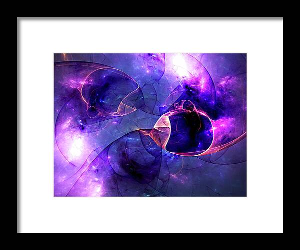  Framed Print featuring the digital art The Kiss by Jo Voss