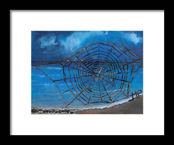 Spider Framed Print featuring the painting The Knit of Nature by Esoteric Gardens KN